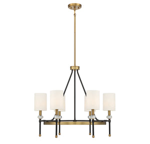 Savoy House - 1-1893-6-143 - Six Light Chandelier - Tivoli - Matte Black with Warm Brass Accents