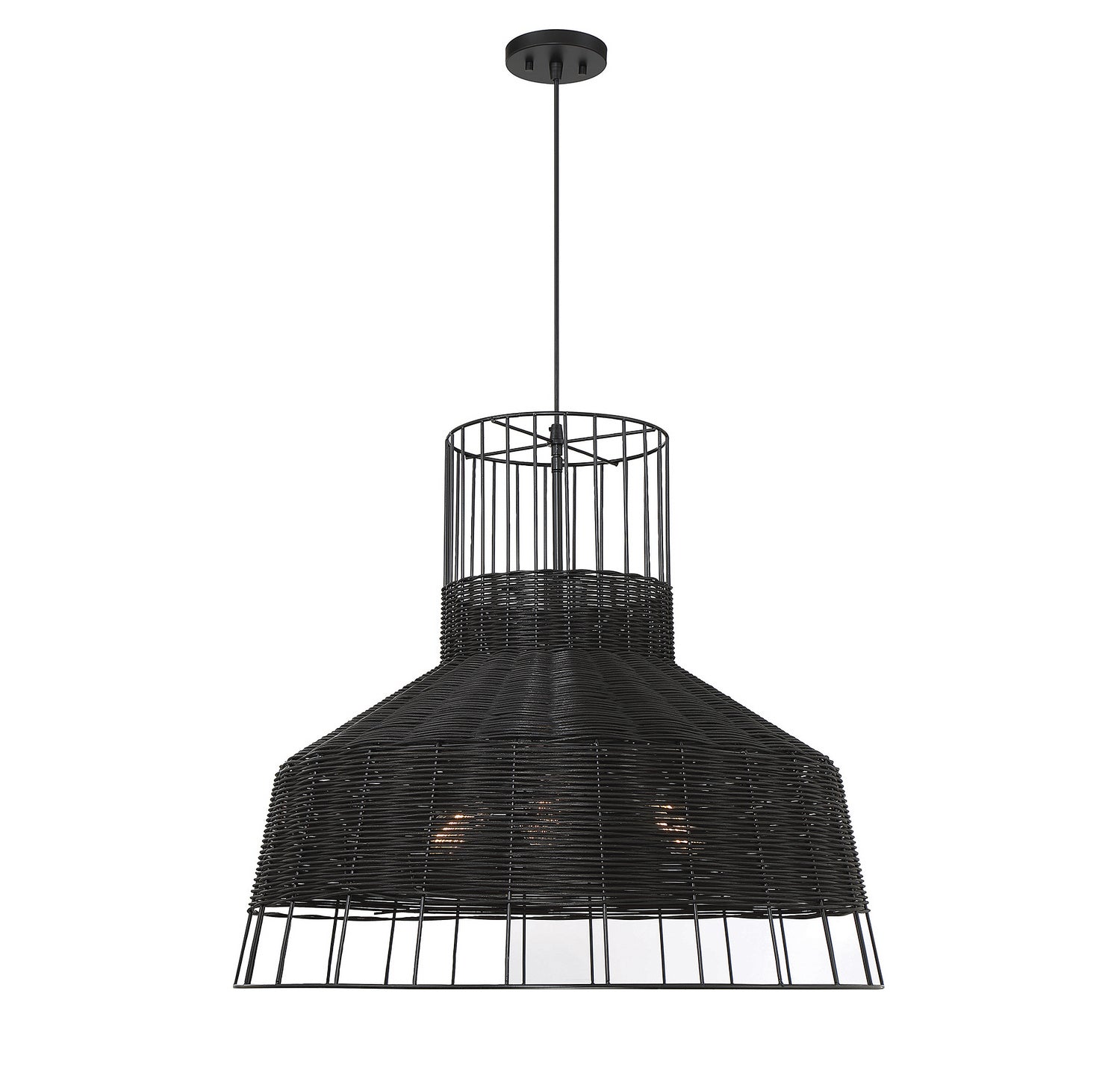 Savoy House - 7-1657-3-89 - Three Light Pendant - Pampas - Matte Black