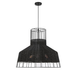 Savoy House - 7-1657-3-89 - Three Light Pendant - Pampas - Matte Black