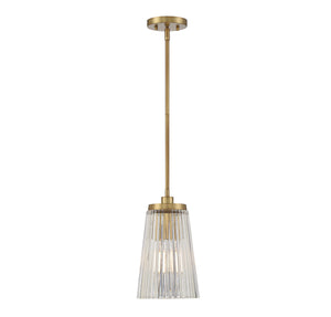 Savoy House - 7-1742-1-322 - One Light Pendant - Chantilly - Warm Brass