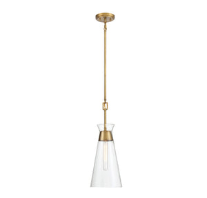 Savoy House - 7-1831-1-322 - One Light Pendant - Lakewood - Warm Brass