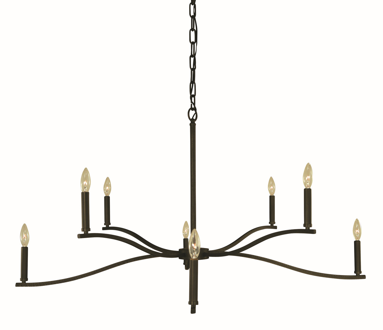 Framburg - L1192 IRON - Eight Light Chandelier - Bridgeport - Iron