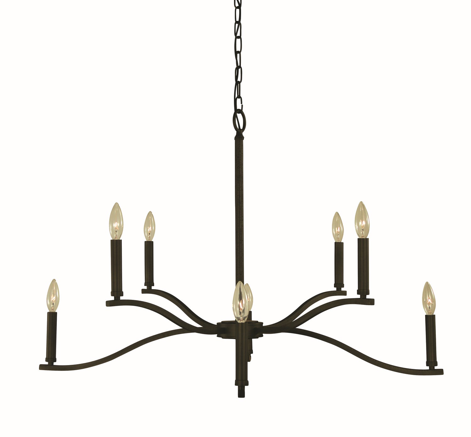 Framburg - L1190 IRON - Eight Light Chandelier - Bridgeport - Iron