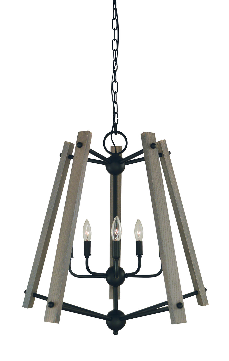 Framburg - L1137 MBLACK - Five Light Chandelier - Meredith - Matte Black