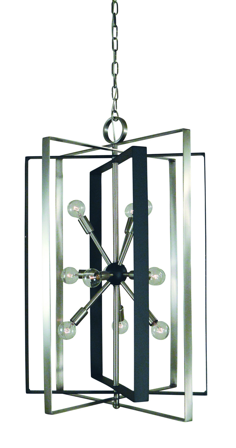 Framburg - L1091 BN/MBLACK - 11 Light Chandelier - Interstellar - Brushed Nickel with Matte Black Accents