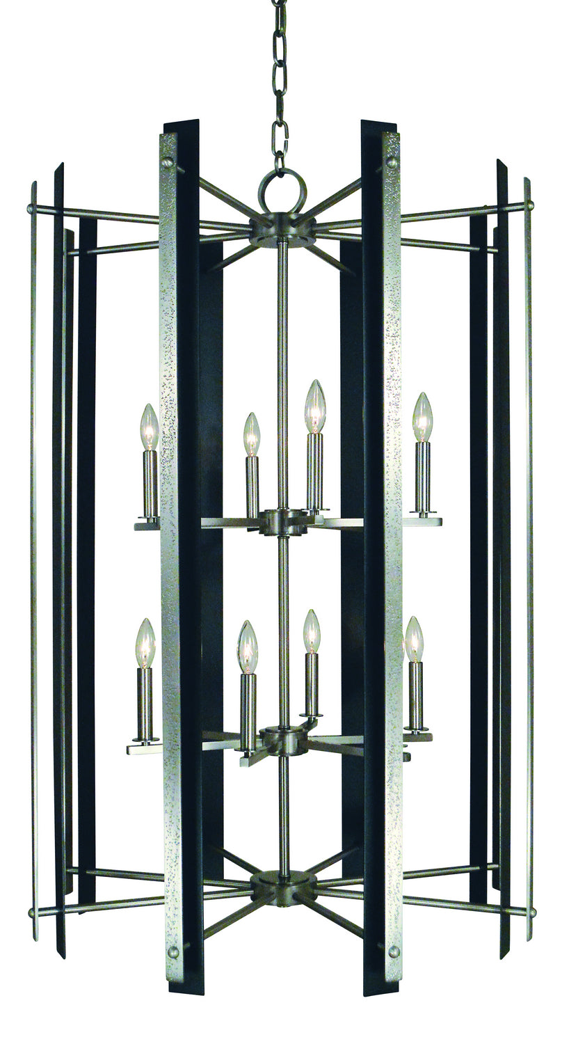 Framburg - L1062 BN/MBLACK - 12 Light Chandelier - Bucolic - Brushed Nickel with Matte Black Accents