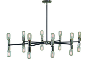 Framburg - L1016 PN/MBLACK - 16 Light Chandelier - Gyrate - Polished Nickel with Matte Black Accents