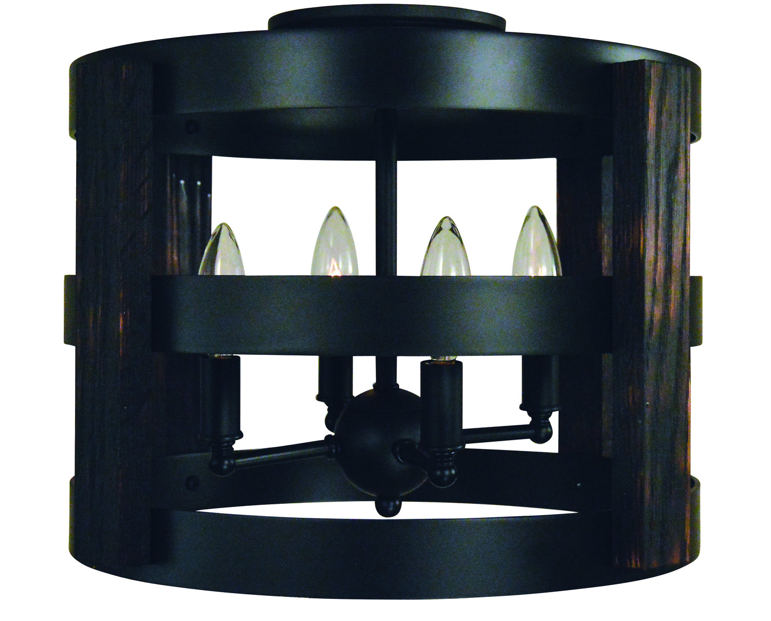 Framburg - L1001 MBLACK - Four Light Semi-Flush Mount - Homestead - Matte Black