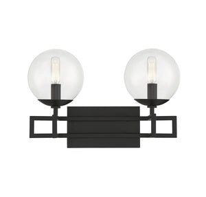 Savoy House - 8-1860-2-BK - Two Light Bathroom Vanity - Crosby - Matte Black