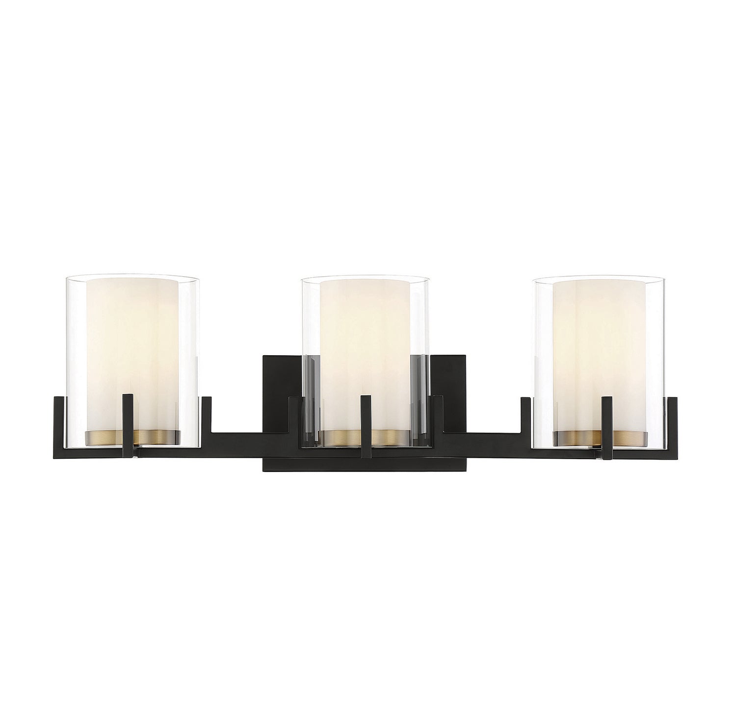 Savoy House - 8-1977-3-143 - Three Light Bathroom Vanity - Eaton - Matte Black with Warm Brass Accents