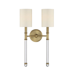 Savoy House - 9-103-2-322 - Two Light Wall Sconce - Fremont - Warm Brass