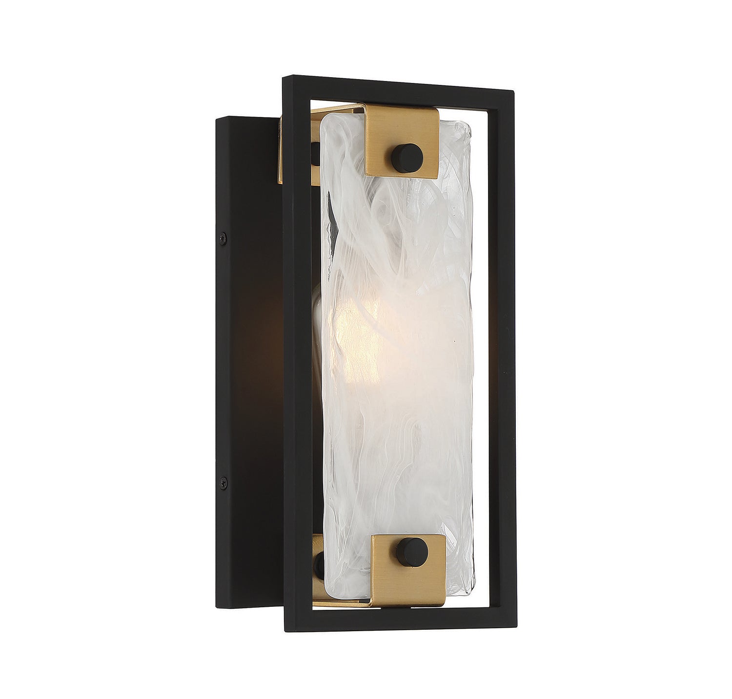 Savoy House - 9-1697-1-143 - One Light Wall Sconce - Hayward - Matte Black with Warm Brass Accents