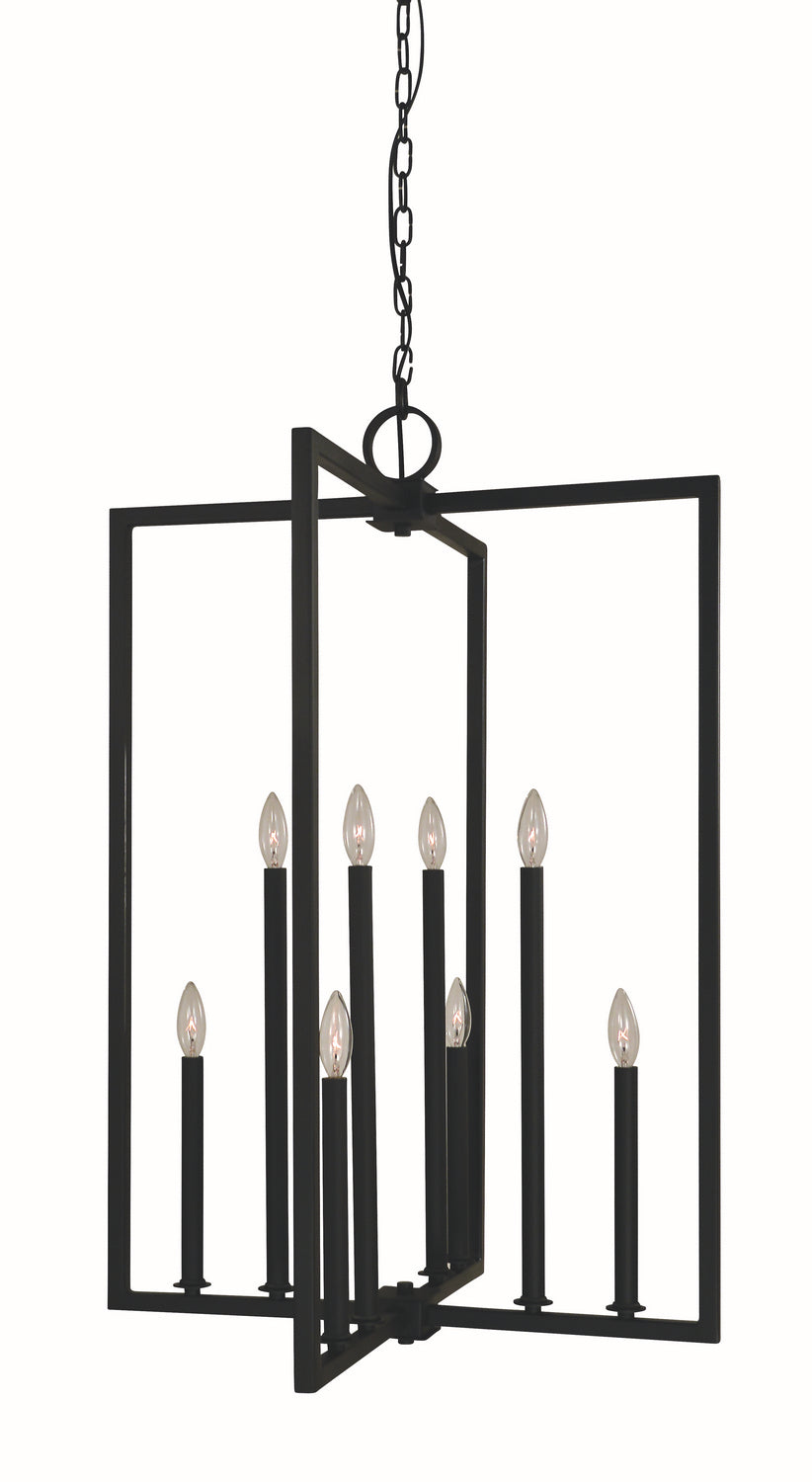 Framburg - L1186 MBLACK - Eight Light Foyer Chandelier - Andrew - Matte Black