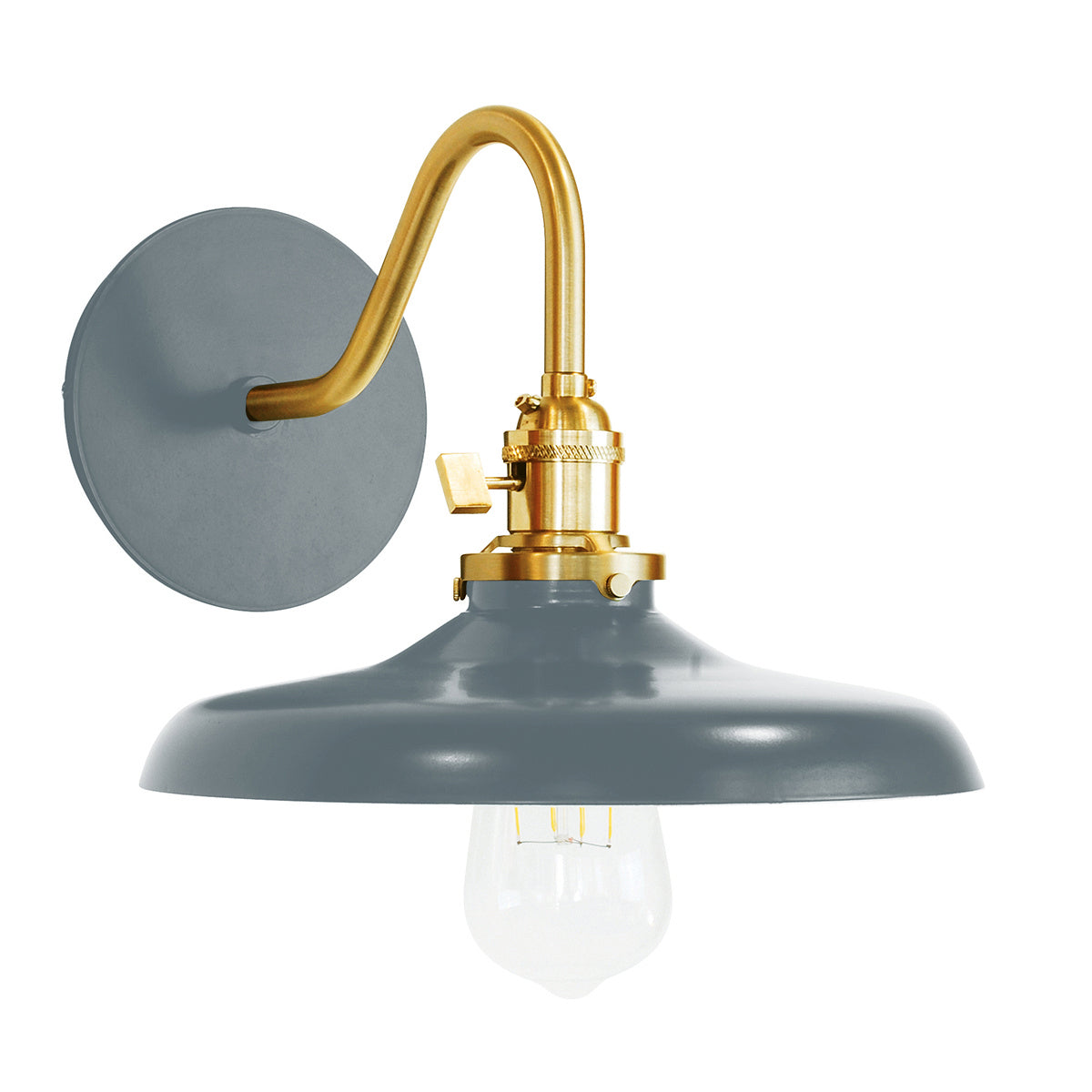 Montclair Light Works - SCL401-40-91 - One Light Wall Sconce - Uno - Slate Gray with Brushed Brass