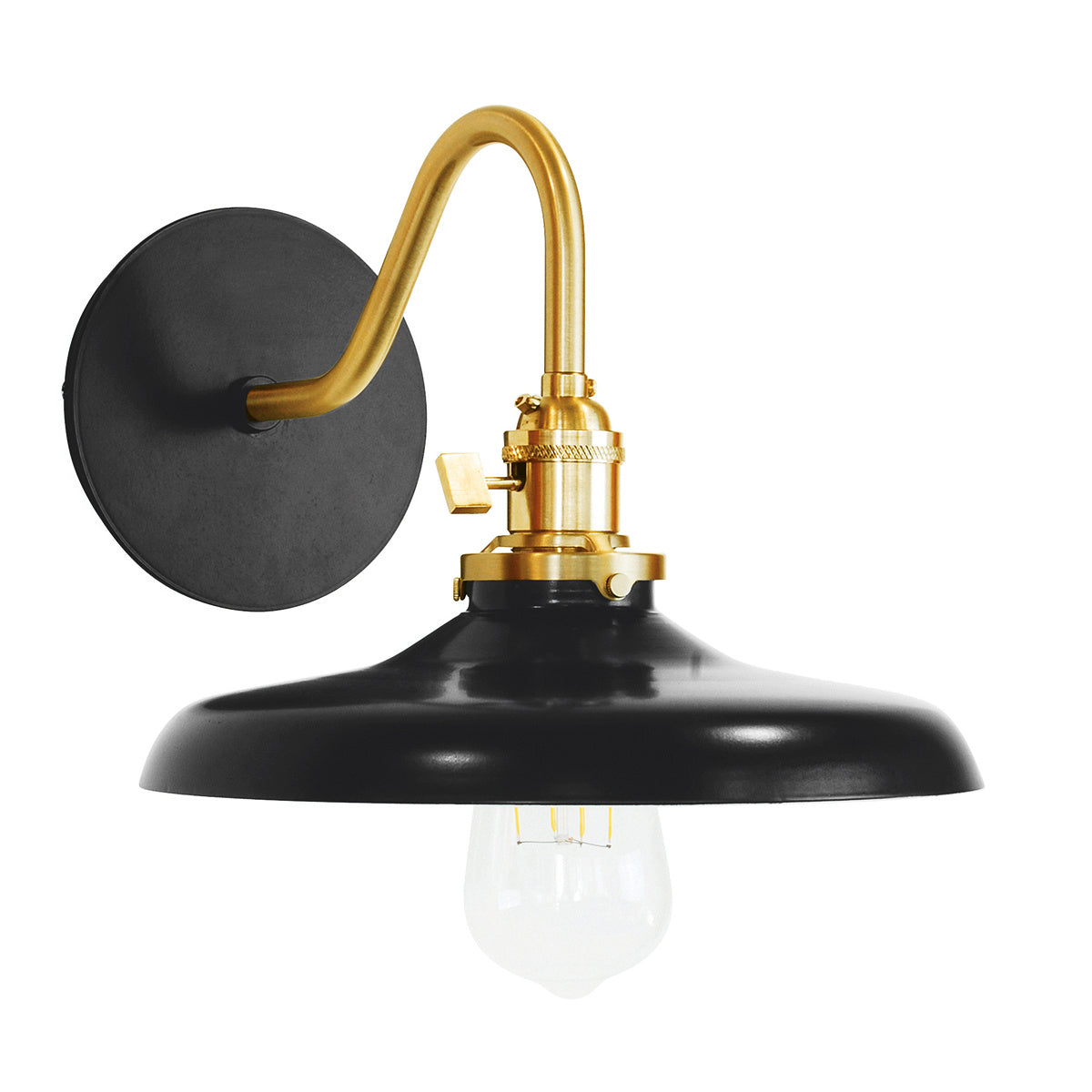 Montclair Light Works - SCL401-41-91 - One Light Wall Sconce - Uno - Black with Brushed Brass