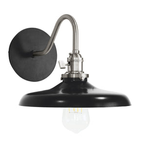 Montclair Light Works - SCL401-41-96 - One Light Wall Sconce - Uno - Black with Brushed Nickel