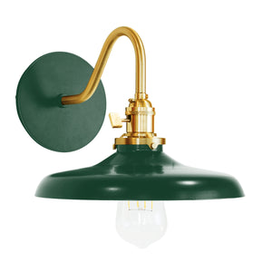 Montclair Light Works - SCL401-42-91 - One Light Wall Sconce - Uno - Forest Green with Brushed Brass