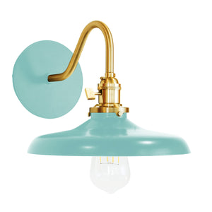 Montclair Light Works - SCL401-48-91 - One Light Wall Sconce - Uno - Sea Green with Brushed Brass