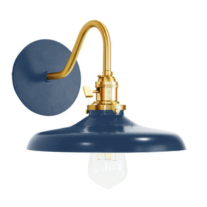 Montclair Light Works - SCL401-50-91 - One Light Wall Sconce - Uno - Navy with Brushed Brass