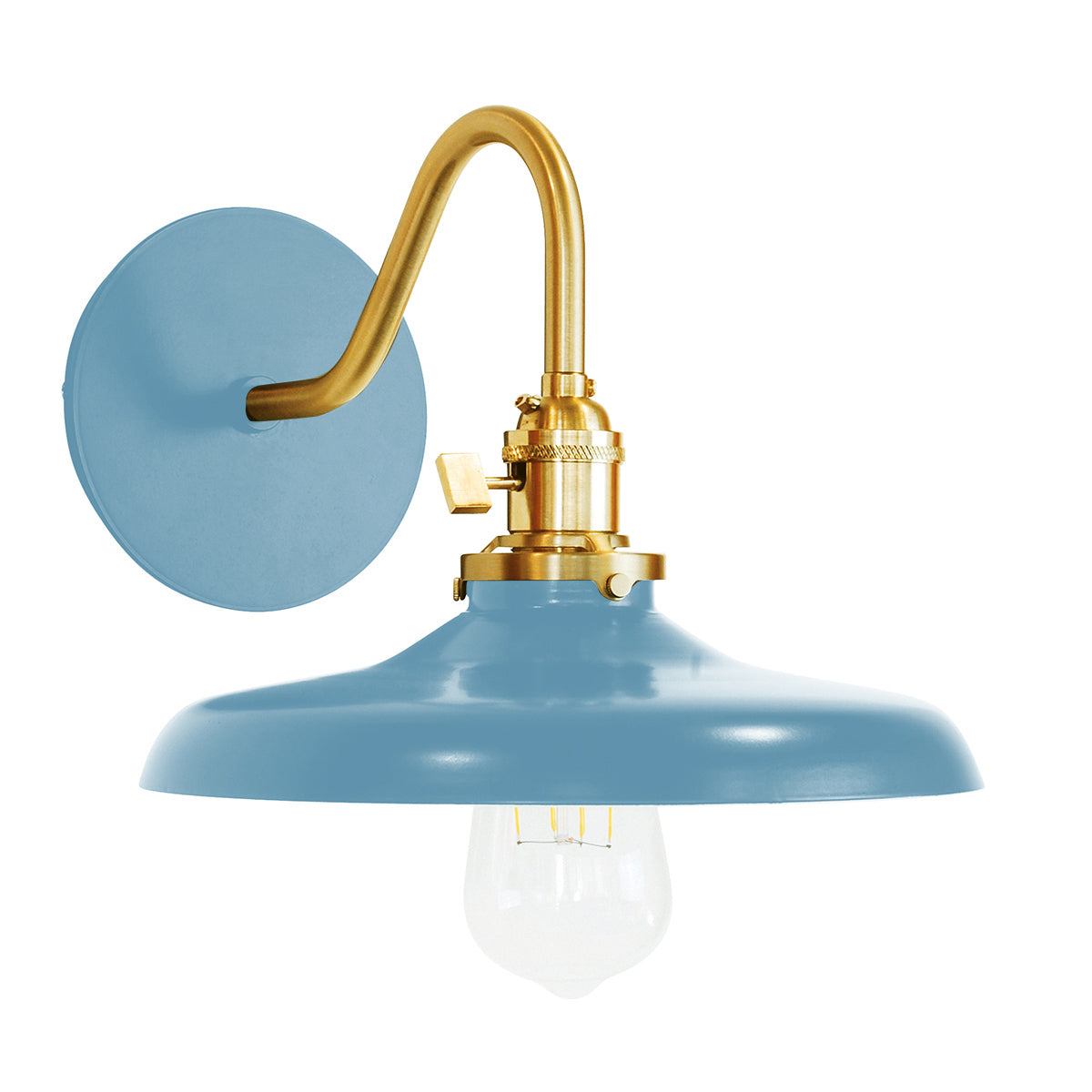 Montclair Light Works - SCL401-54-91 - One Light Wall Sconce - Uno - Light Blue with Brushed Brass