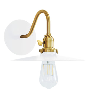 Montclair Light Works - SCL403-44-91 - One Light Wall Sconce - Uno - White with Brushed Brass