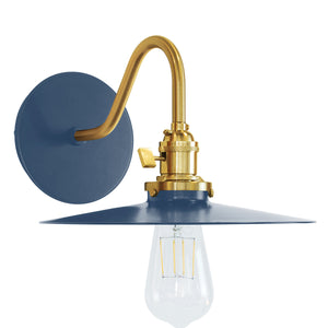 Montclair Light Works - SCL403-50-91 - One Light Wall Sconce - Uno - Navy with Brushed Brass