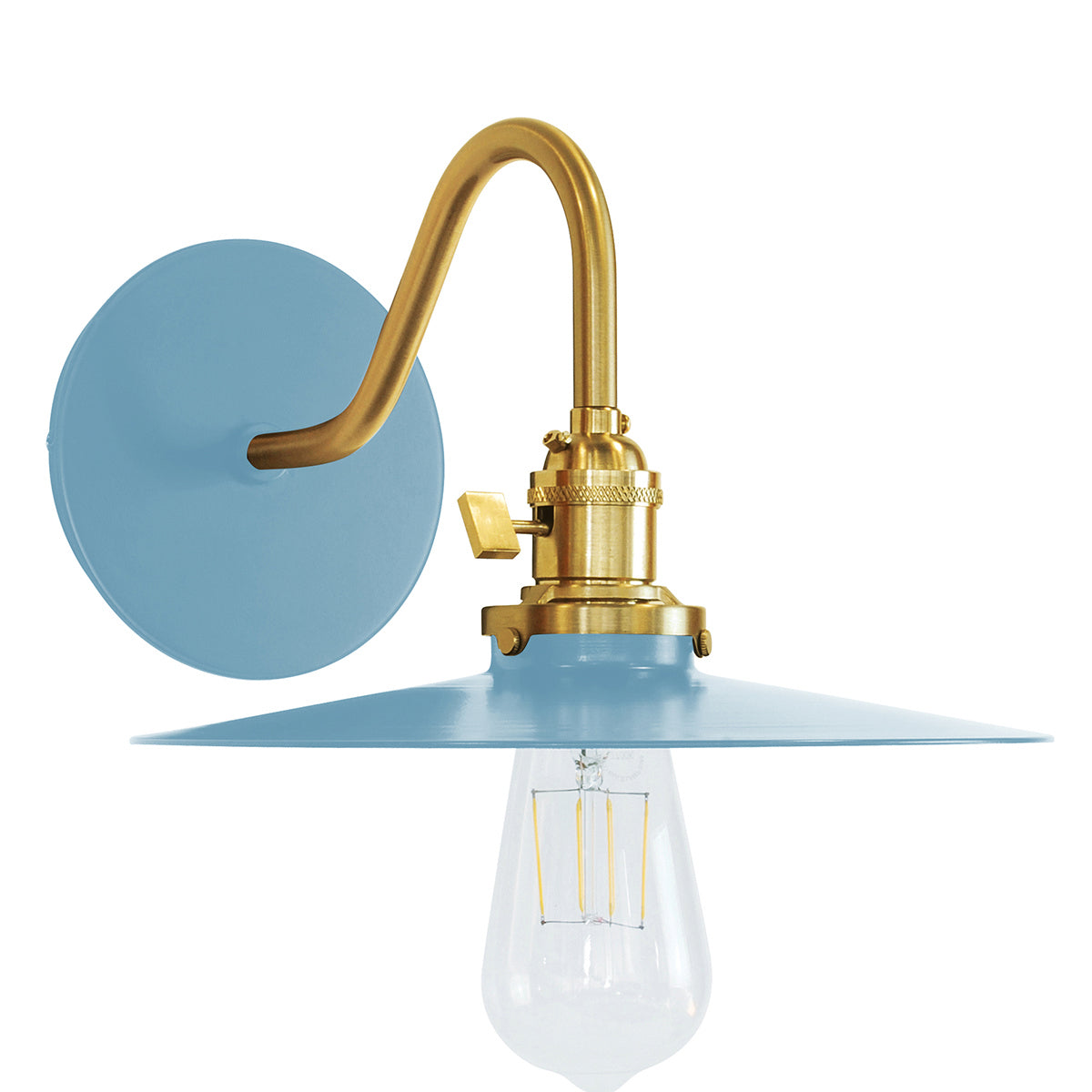 Montclair Light Works - SCL403-54-91 - One Light Wall Sconce - Uno - Light Blue with Brushed Brass