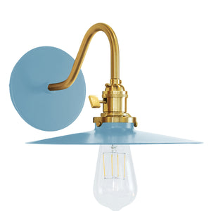 Montclair Light Works - SCL403-54-91 - One Light Wall Sconce - Uno - Light Blue with Brushed Brass