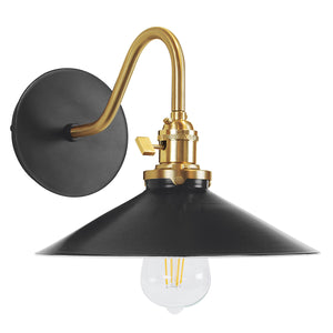 Montclair Light Works - SCL404-41-91 - One Light Wall Sconce - Uno - Black with Brushed Brass