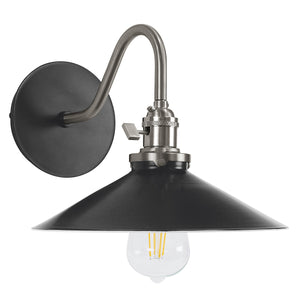 Montclair Light Works - SCL404-41-96 - One Light Wall Sconce - Uno - Black with Brushed Nickel