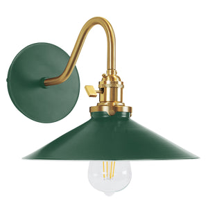 Montclair Light Works - SCL404-42-91 - One Light Wall Sconce - Uno - Forest Green with Brushed Brass