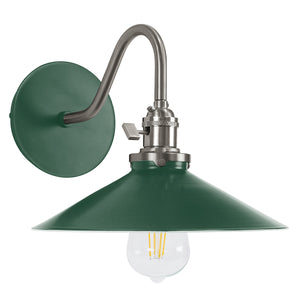 Montclair Light Works - SCL404-42-96 - One Light Wall Sconce - Uno - Forest Green with Brushed Nickel