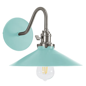 Montclair Light Works - SCL404-48-96 - One Light Wall Sconce - Uno - Sea Green with Brushed Nickel