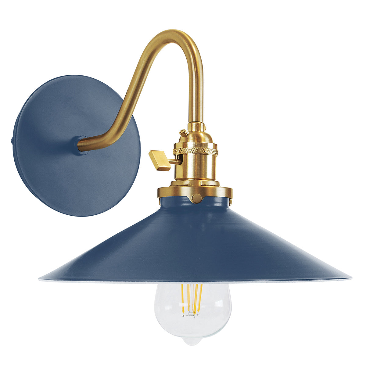 Montclair Light Works - SCL404-50-91 - One Light Wall Sconce - Uno - Navy with Brushed Brass