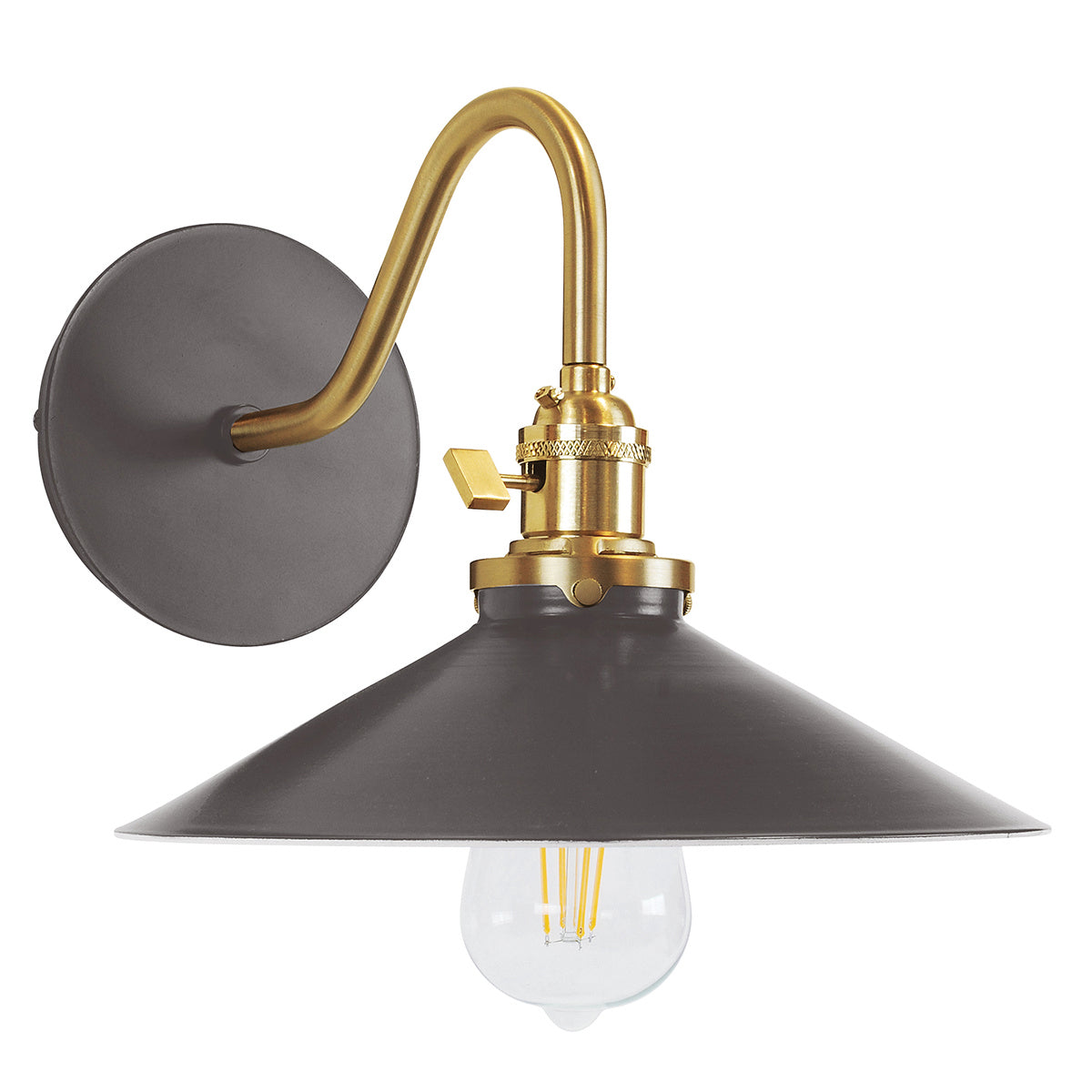 Montclair Light Works - SCL404-51-91 - One Light Wall Sconce - Uno - Architectural Bronze with Brushed Brass