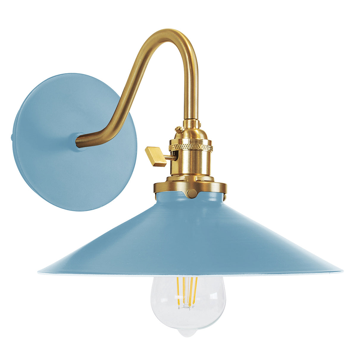 Montclair Light Works - SCL404-54-91 - One Light Wall Sconce - Uno - Light Blue with Brushed Brass