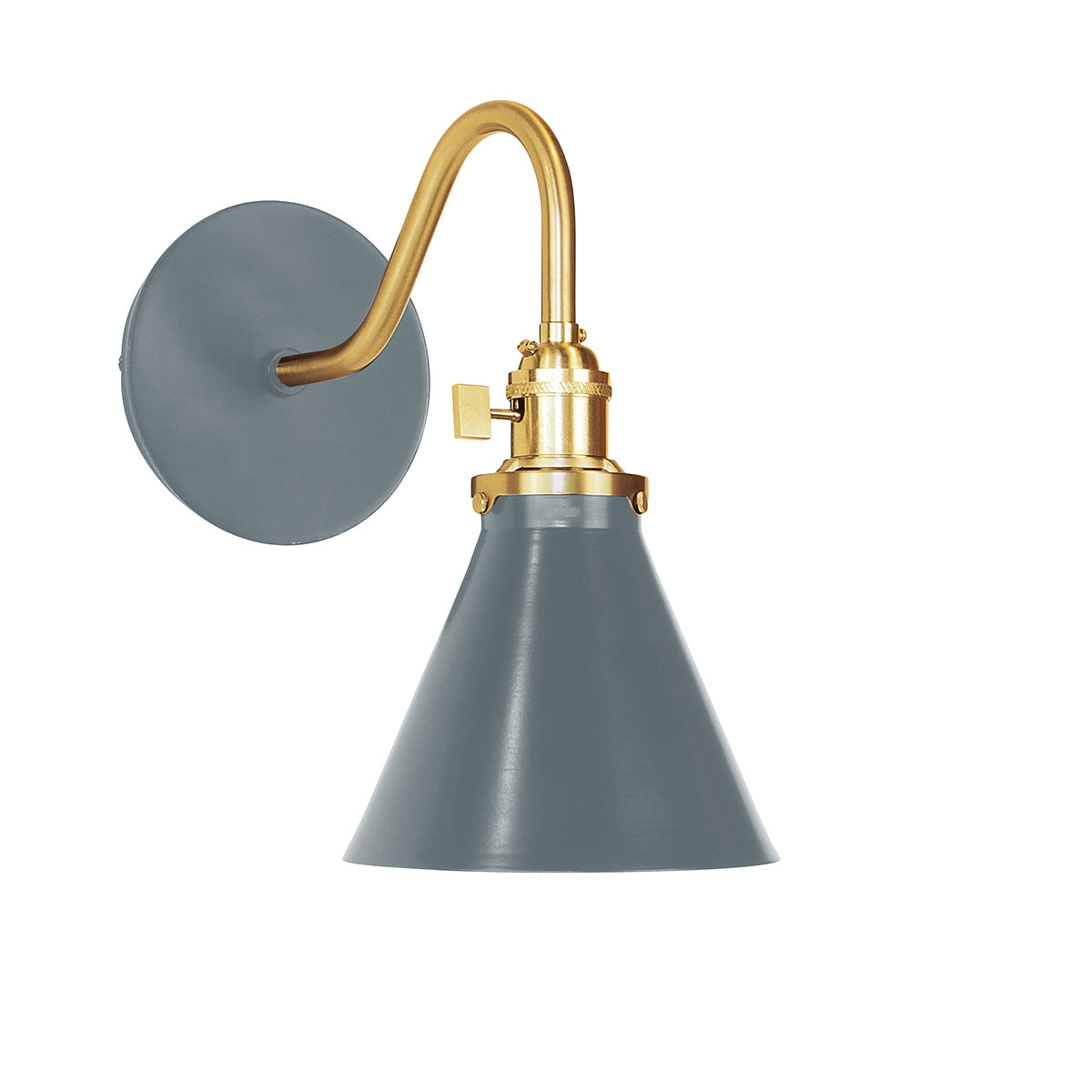 Montclair Light Works - SCL405-40-91 - One Light Wall Sconce - Uno - Slate Gray with Brushed Brass