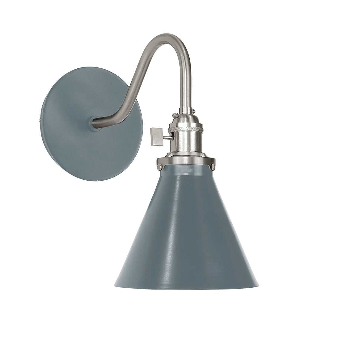 Montclair Light Works - SCL405-40-96 - One Light Wall Sconce - Uno - Slate Gray with Brushed Nickel