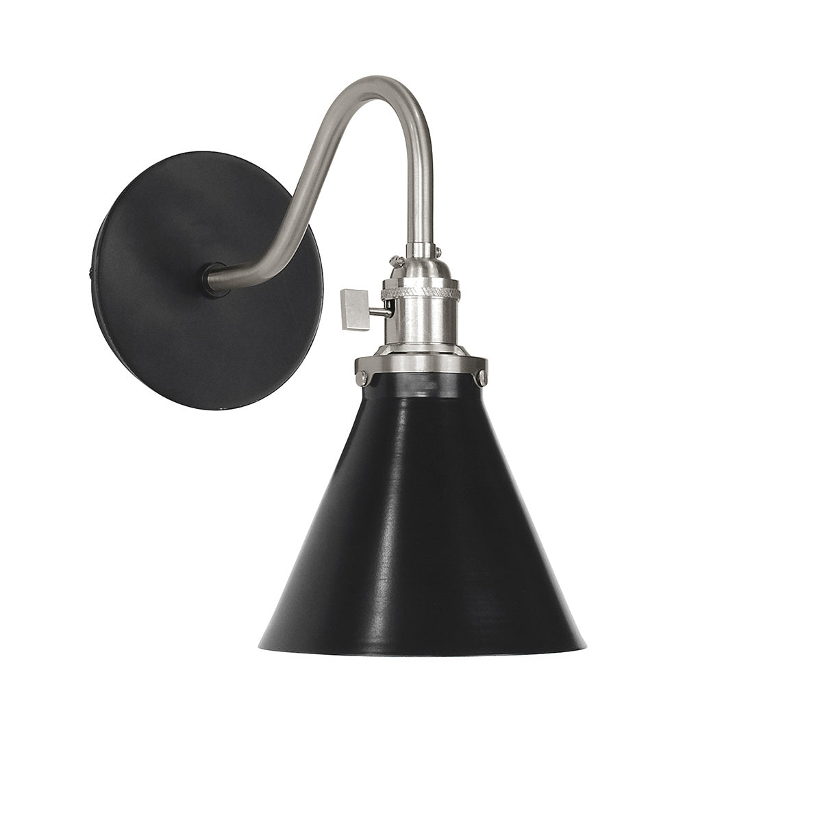 Montclair Light Works - SCL405-41-96 - One Light Wall Sconce - Uno - Black with Brushed Nickel