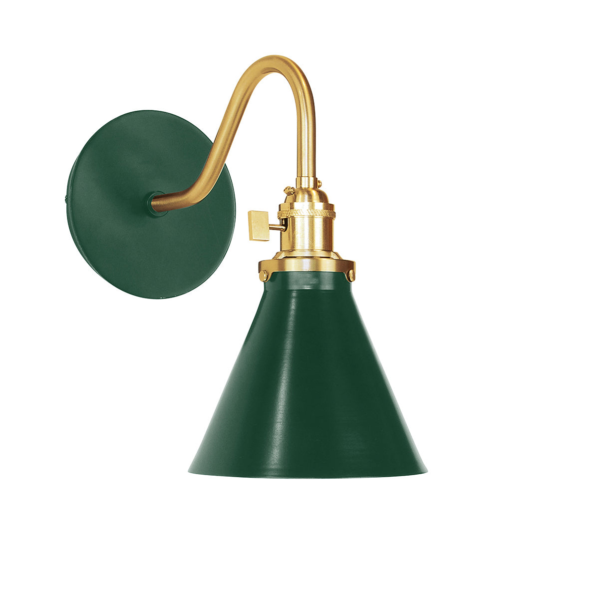 Montclair Light Works - SCL405-42-91 - One Light Wall Sconce - Uno - Forest Green with Brushed Brass