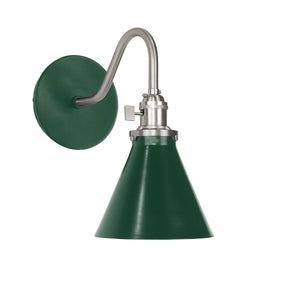 Montclair Light Works - SCL405-42-96 - One Light Wall Sconce - Uno - Forest Green with Brushed Nickel