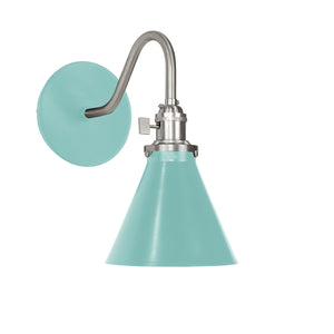 Montclair Light Works - SCL405-48-96 - One Light Wall Sconce - Uno - Sea Green with Brushed Nickel