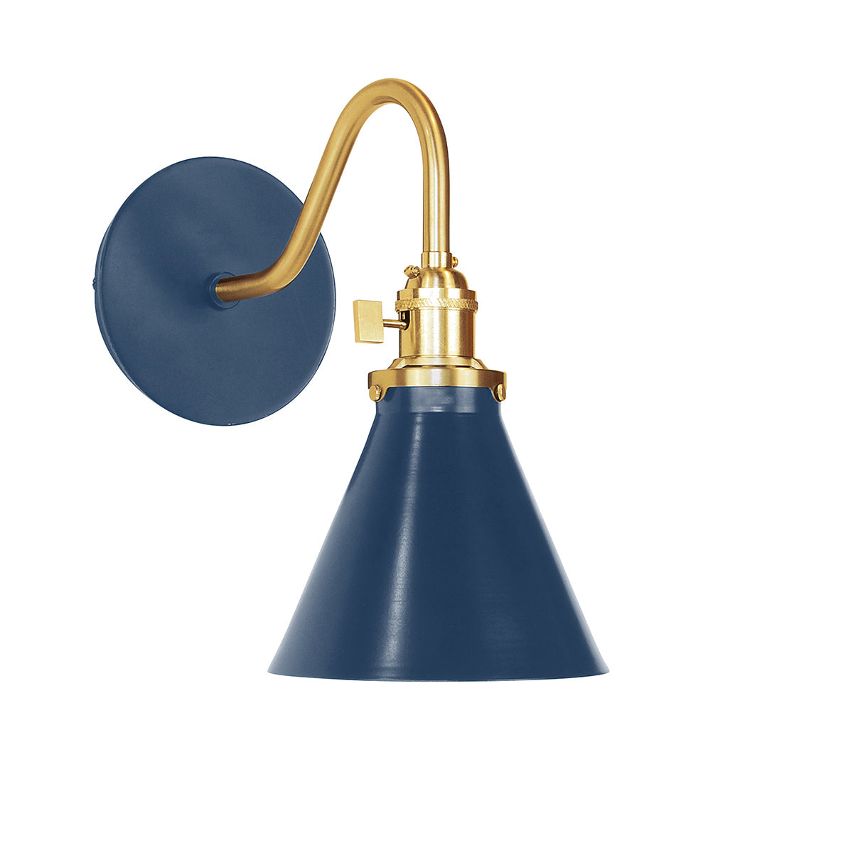 Montclair Light Works - SCL405-50-91 - One Light Wall Sconce - Uno - Navy with Brushed Brass