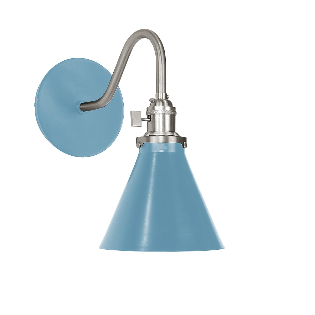 Montclair Light Works - SCL405-54-96 - One Light Wall Sconce - Uno - Light Blue with Brushed Nickel