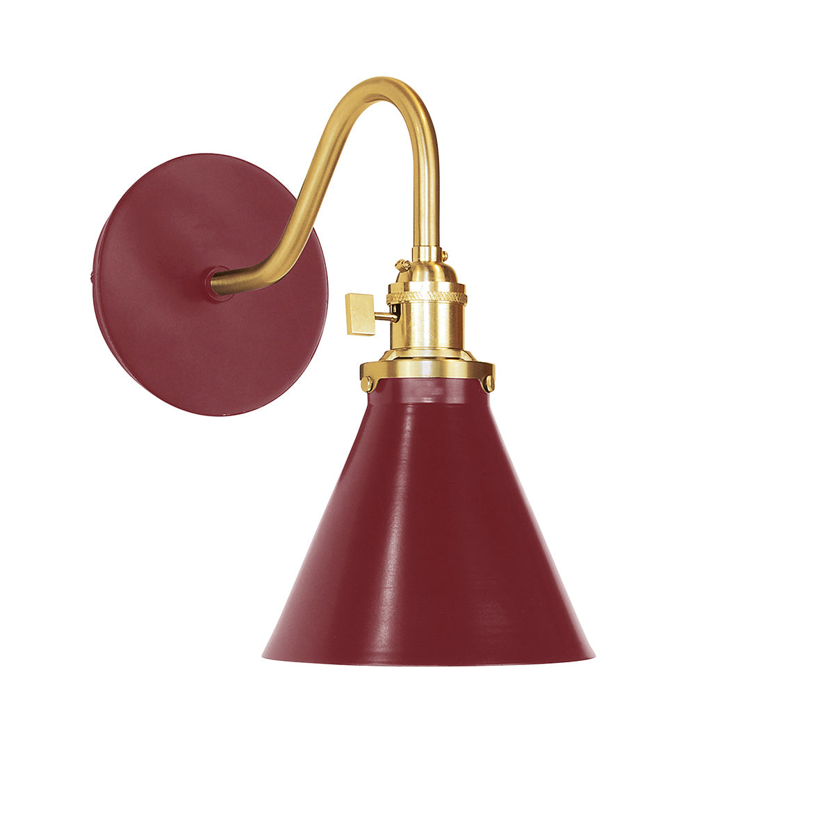 Montclair Light Works - SCL405-55-91 - One Light Wall Sconce - Uno - Barn Red with Brushed Brass