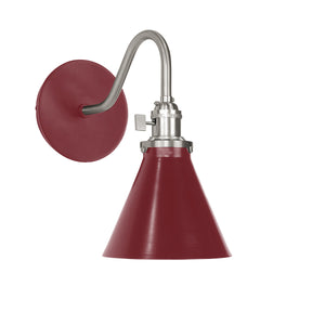 Montclair Light Works - SCL405-55-96 - One Light Wall Sconce - Uno - Barn Red with Brushed Nickel