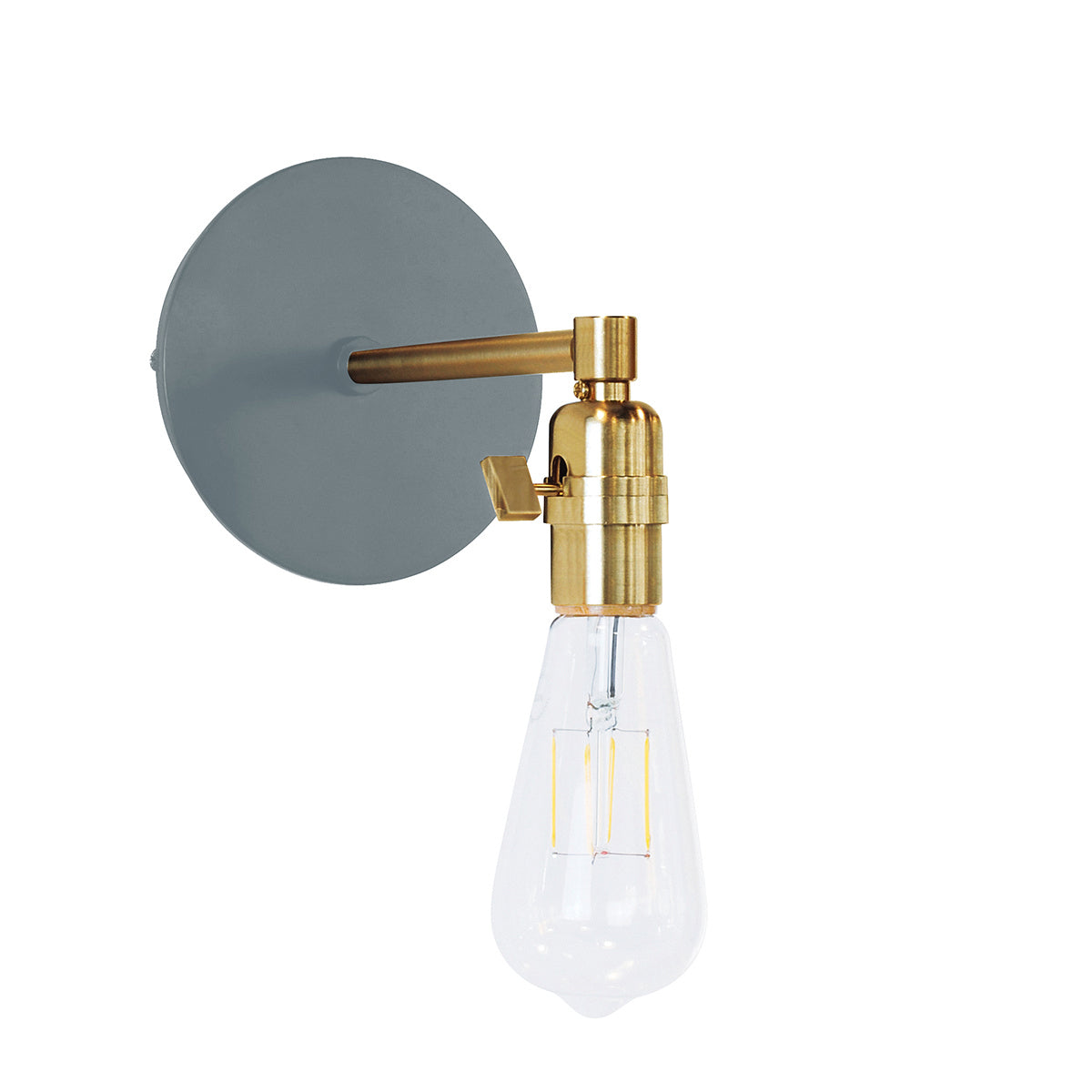 Montclair Light Works - SCM400-40-91 - One Light Wall Sconce - Uno - Slate Gray with Brushed Brass