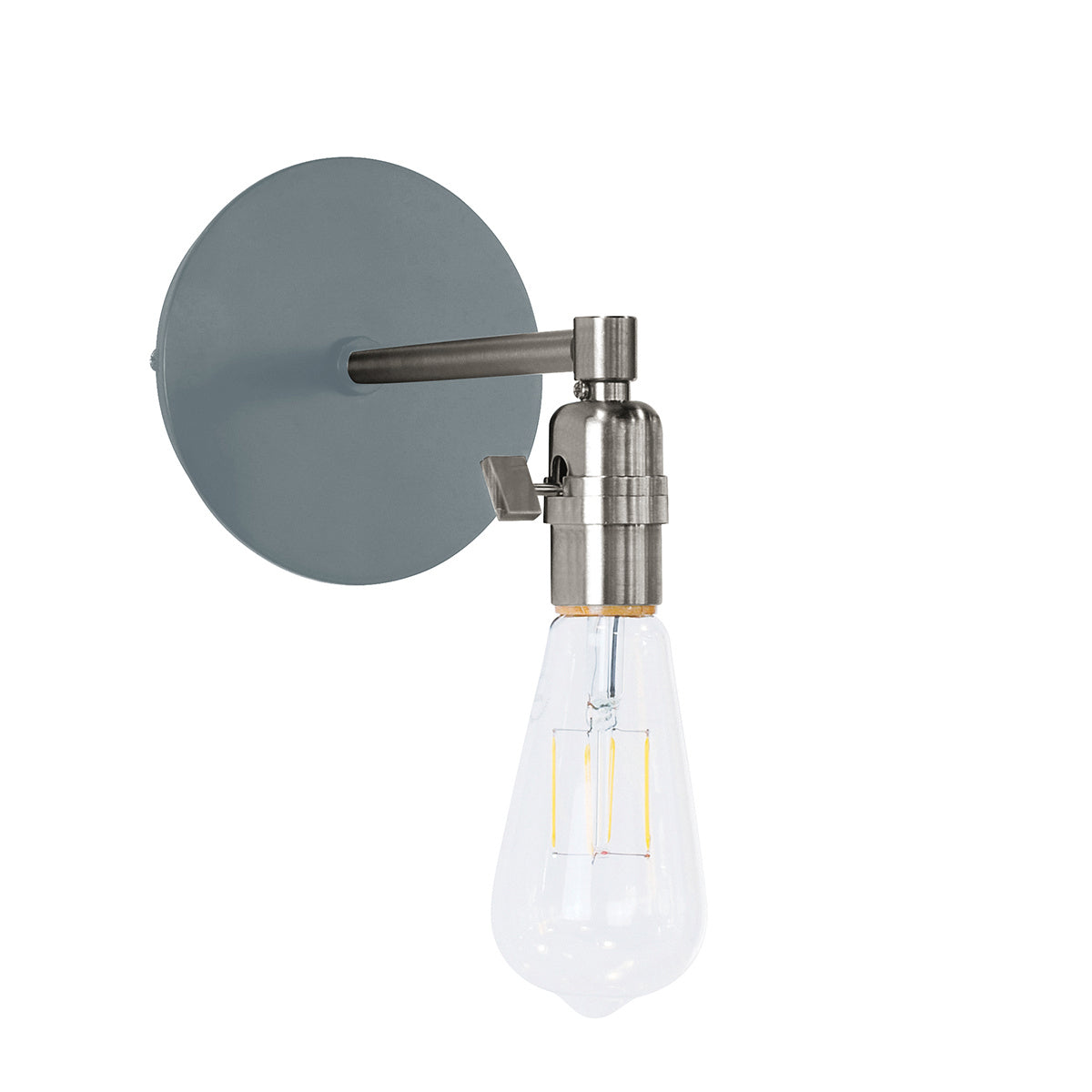 Montclair Light Works - SCM400-40-96 - One Light Wall Sconce - Uno - Slate Gray with Brushed Nickel