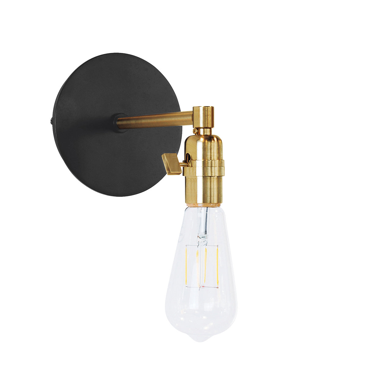 Montclair Light Works - SCM400-41-91 - One Light Wall Sconce - Uno - Black with Brushed Brass