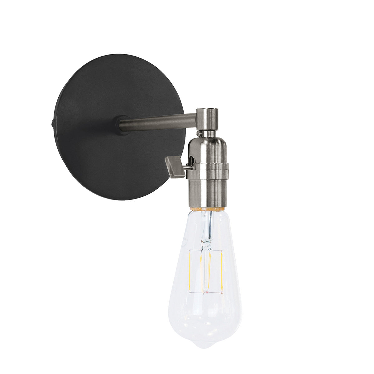 Montclair Light Works - SCM400-41-96 - One Light Wall Sconce - Uno - Black with Brushed Nickel